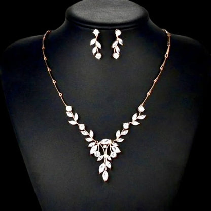 Wedding Jewelry - Cubic Zirconia Bridal Jewelry Set - Available in Silver and Gold