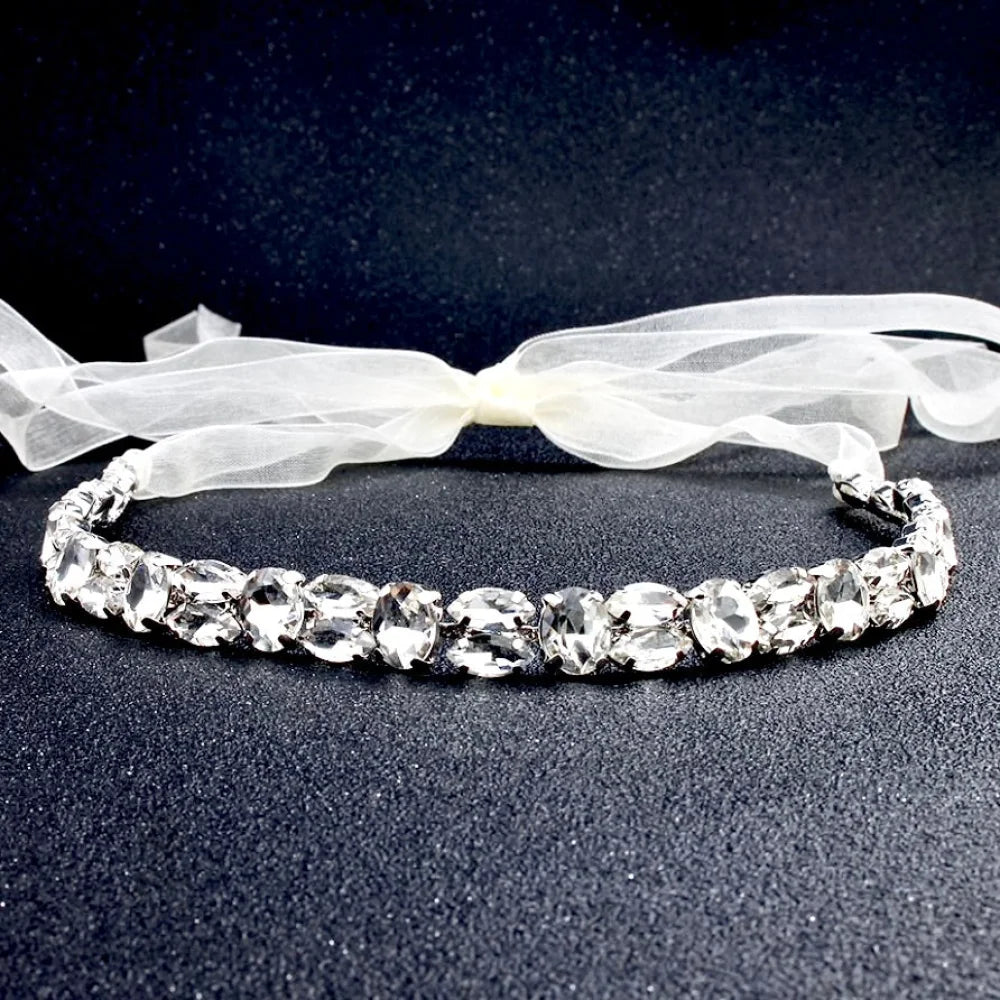 Journey Classic Crystal Bridal Headband Silver Gold Options