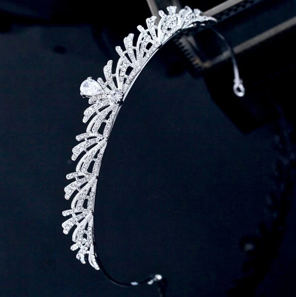 Juliette Silver Cz Bridal Tiara