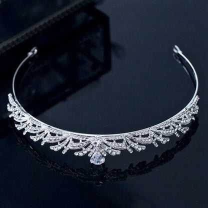 Juliette Silver Cz Bridal Tiara