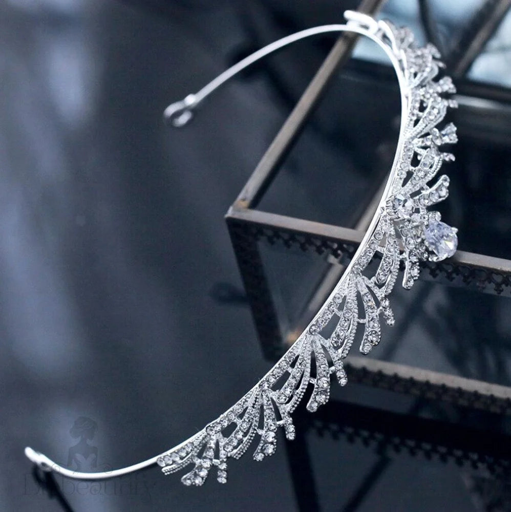 Juliette Silver Cz Bridal Tiara