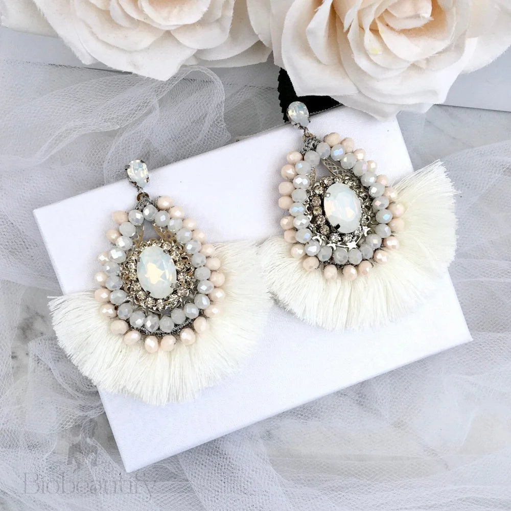 Justyna Opal Tassel Earrings