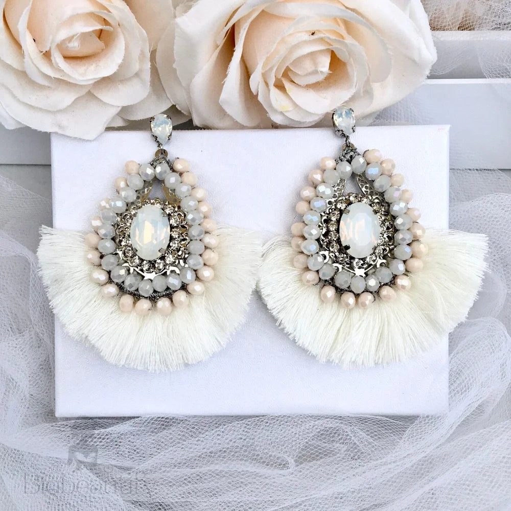 Justyna Opal Tassel Earrings