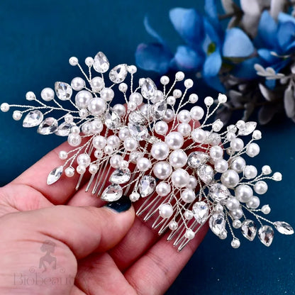 Kalani Pearl Crystal Bridal Hair Comb