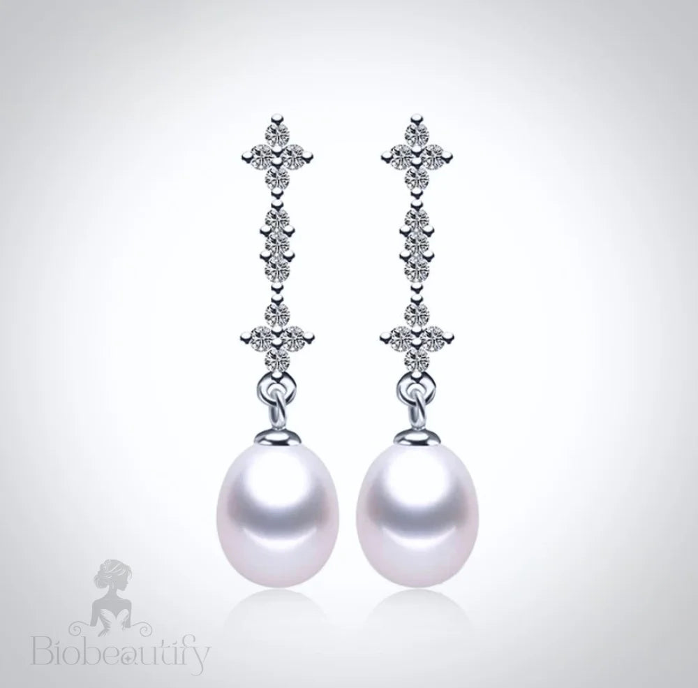 Kamila Freshwater Pearl Sterling Silver Bridal Earrings