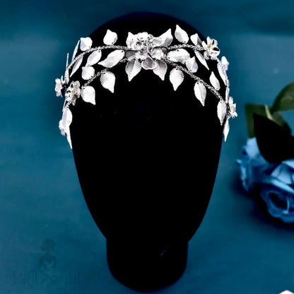 Karena Silver Crystal Bridal Headpiece