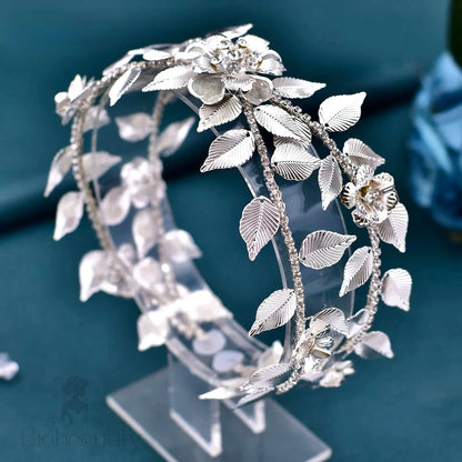 Karena Silver Crystal Bridal Headpiece