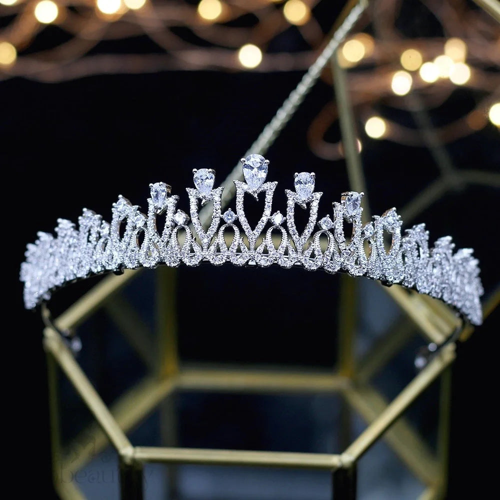 Karyssa Silver Zirconia Bridal Tiara