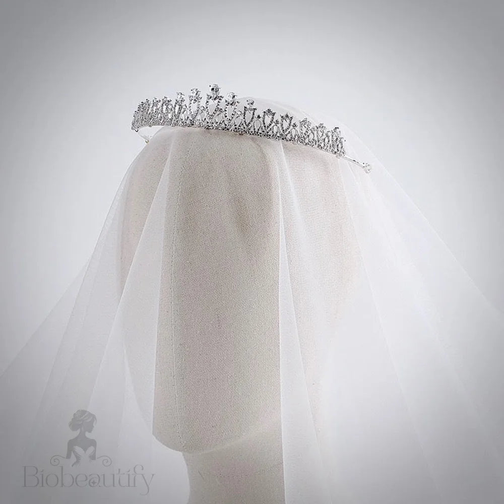 Karyssa Silver Zirconia Bridal Tiara