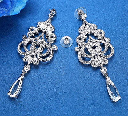 Kelsey Rhinestone Wedding Earrings