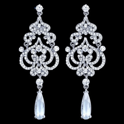 Kelsey Rhinestone Wedding Earrings