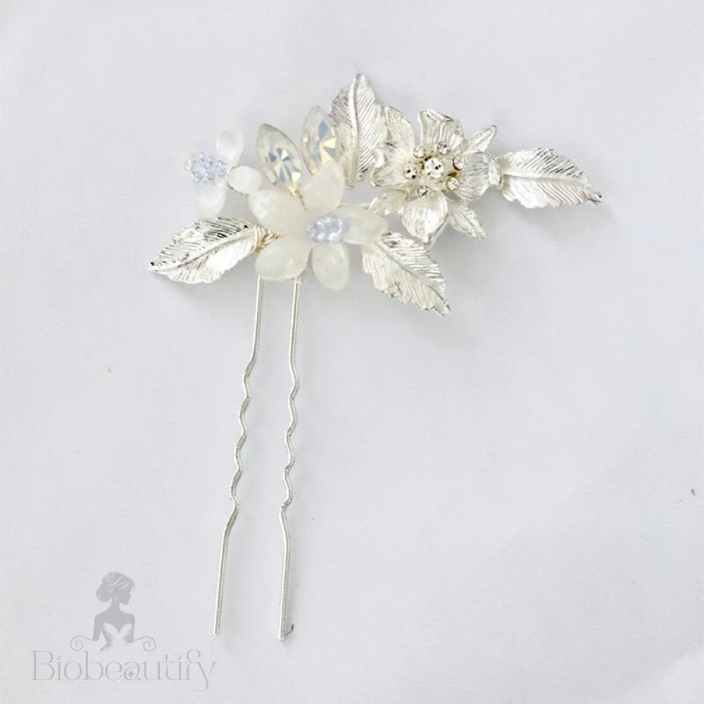 Kelsie Opal Hair Comb And Pin Set For Brides