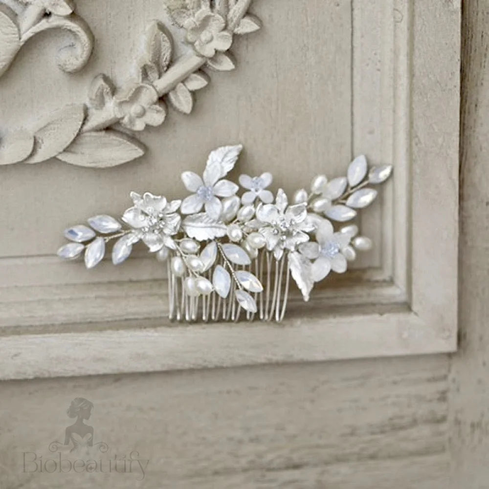 Kelsie Opal Hair Comb And Pin Set For Brides