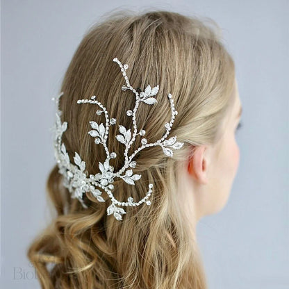 Kennedy Silver Crystal Bridal Hairpiece