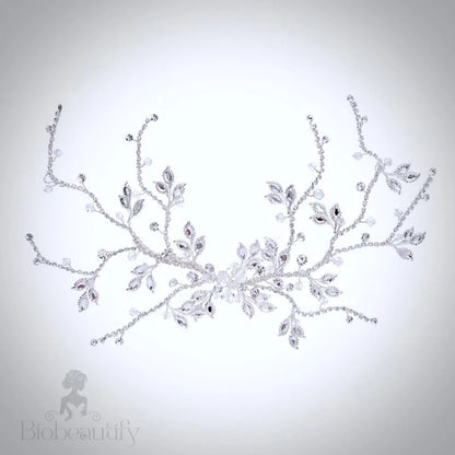 Kennedy Silver Crystal Bridal Hairpiece