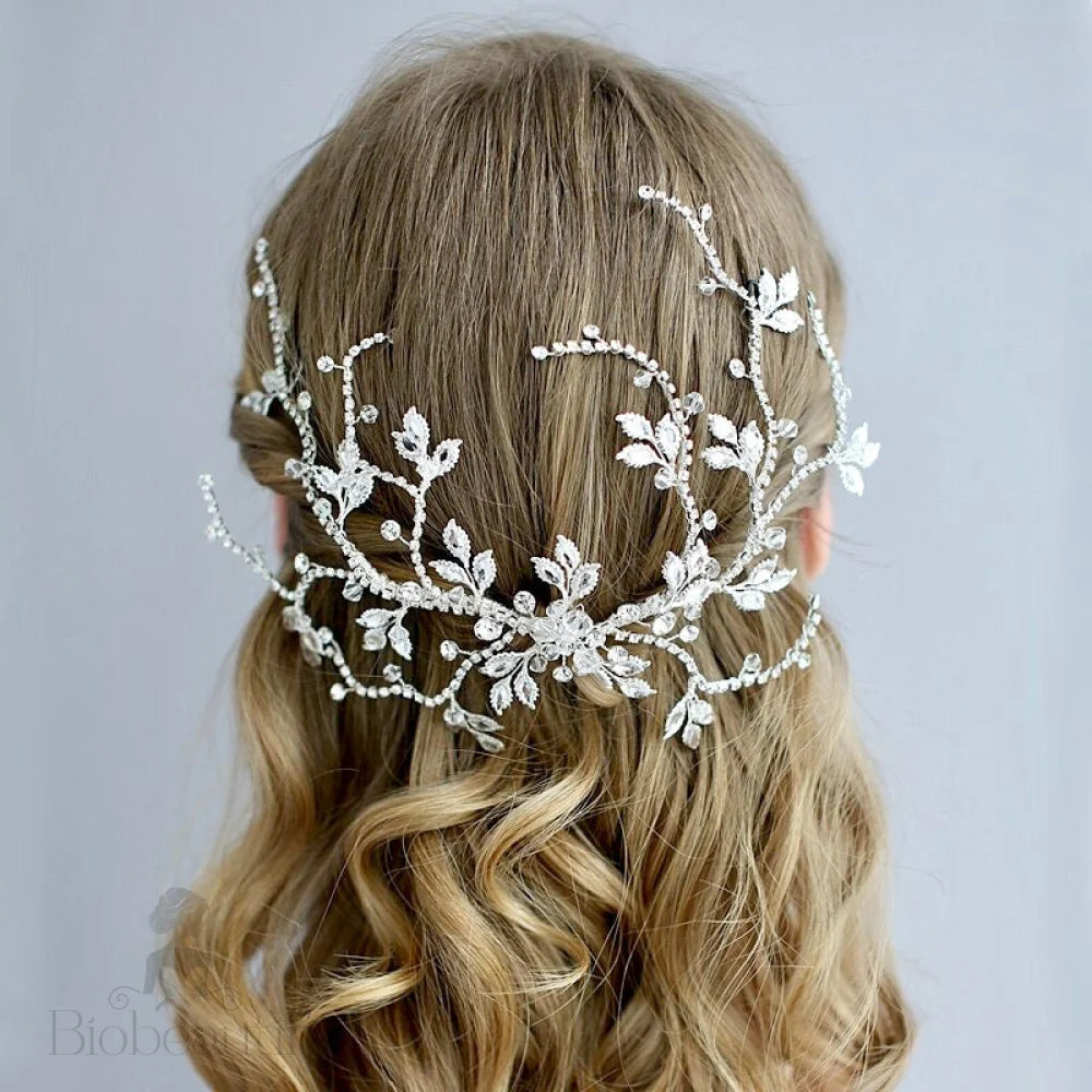 Kennedy Silver Crystal Bridal Hairpiece