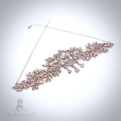 Kiara - Crystal Bridal Forehead Chain / Headdress