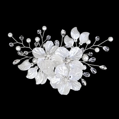 Kira Floral Hair Clip Vine For Brides Silver And Gold Available