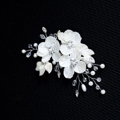 Kira Floral Hair Clip Vine For Brides Silver And Gold Available