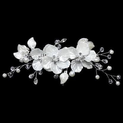 Kira Floral Hair Clip Vine For Brides Silver And Gold Available