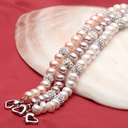 Kirsten Natural Pearl Bridal Bracelet Various Colors Available