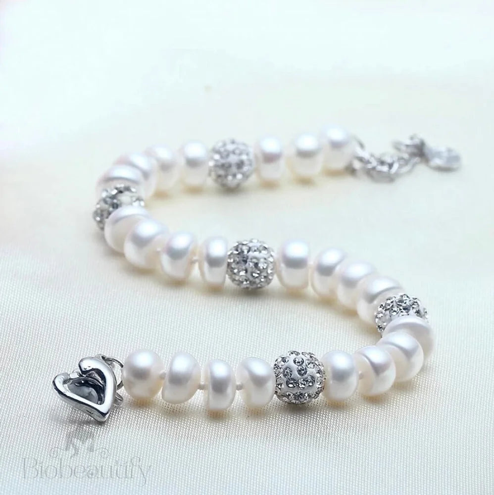 Kirsten Natural Pearl Bridal Bracelet Various Colors Available