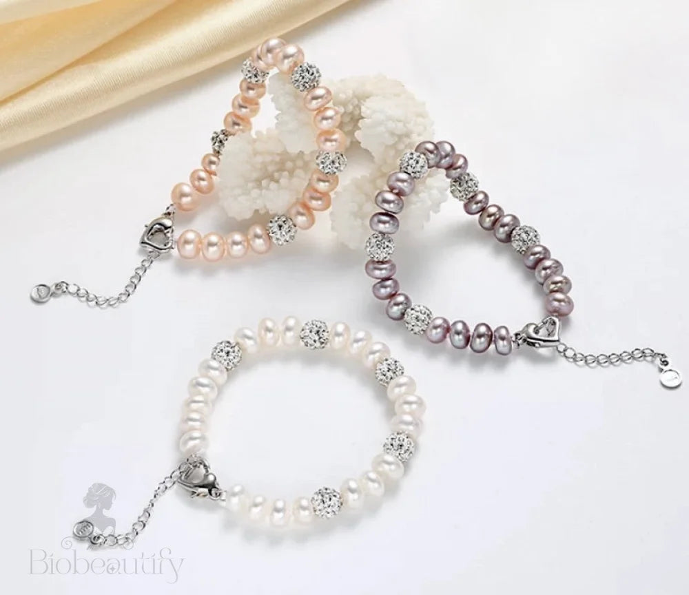 Kirsten Natural Pearl Bridal Bracelet Various Colors Available