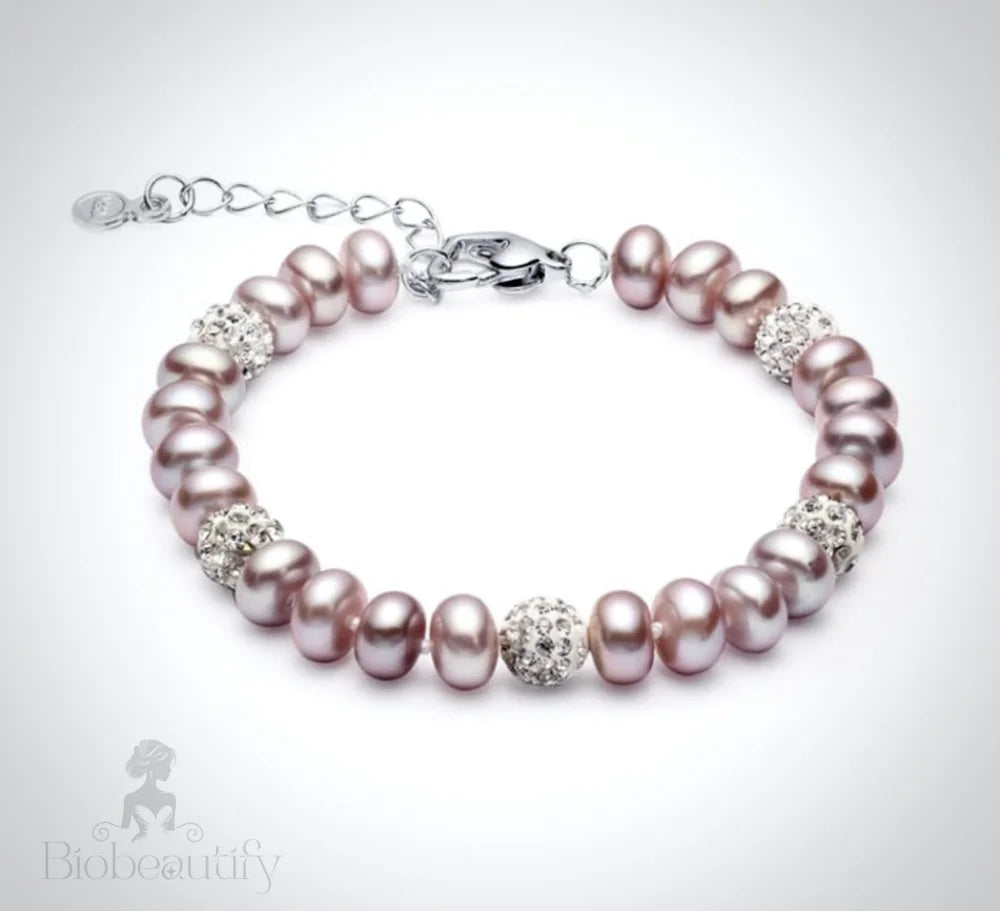 Wedding Jewelry - Natural Pearl 925 Sterling Silver Bridal Bracelet - More Colors