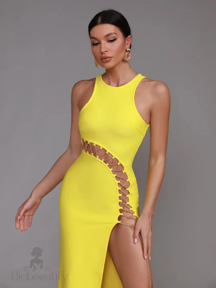 Klaudia Cut Out Bandage Dress