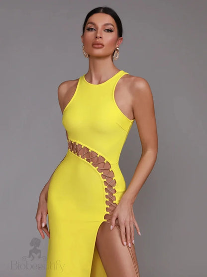 Klaudia Cut Out Bandage Dress