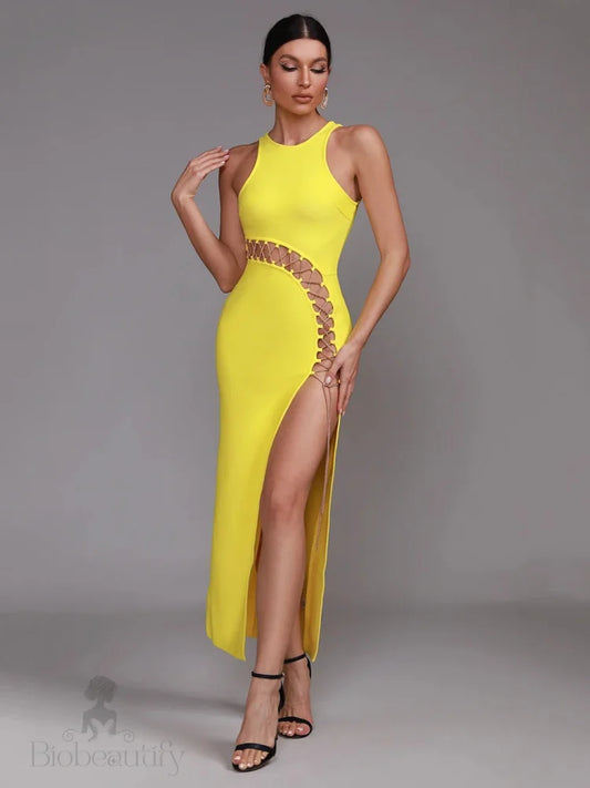 Klaudia Bandage Cut Out Dress - SunsetFashionLA