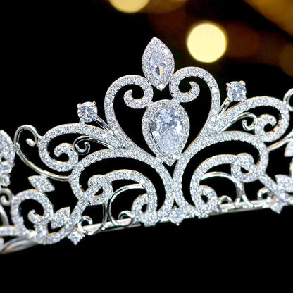 Kyana Silver Cubic Zirconia Wedding Tiara