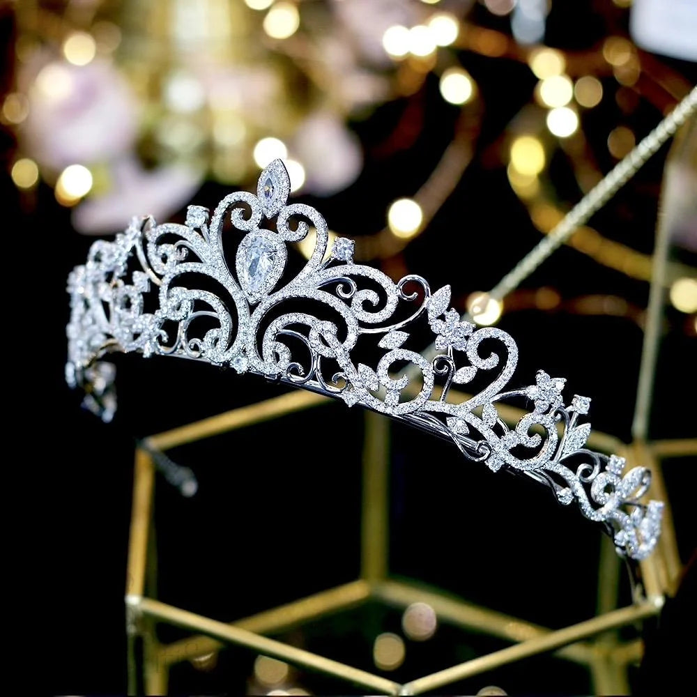 Kyana Silver Cubic Zirconia Wedding Tiara