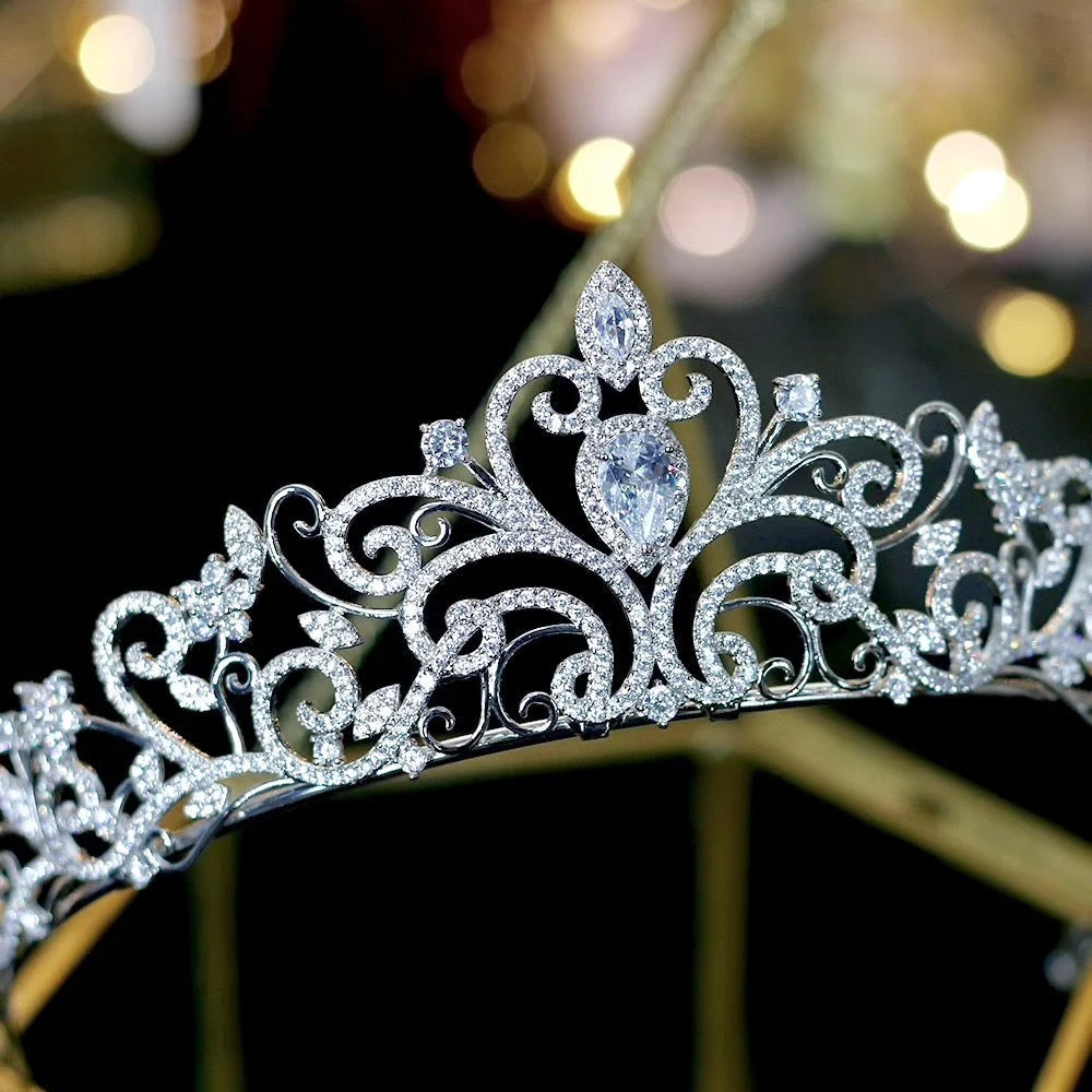 Kyana Silver Cubic Zirconia Wedding Tiara