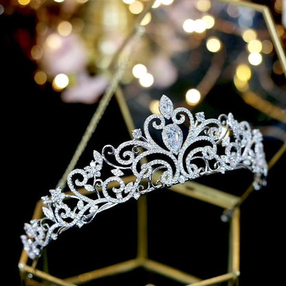 Kyana Silver Cubic Zirconia Wedding Tiara