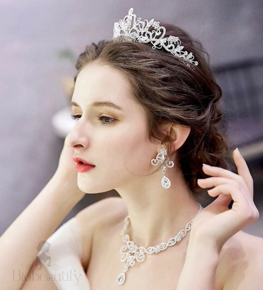 Kyana Silver Cubic Zirconia Wedding Tiara