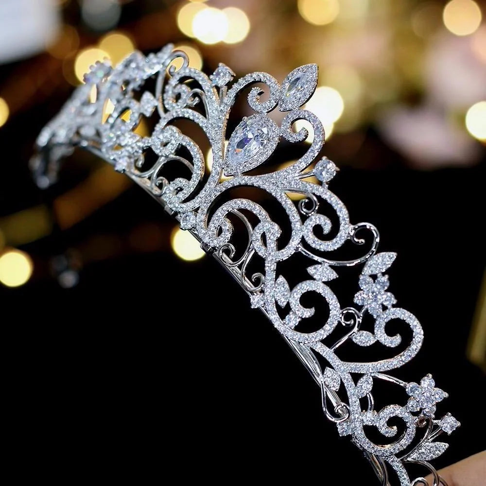 Kyana Silver Cubic Zirconia Wedding Tiara