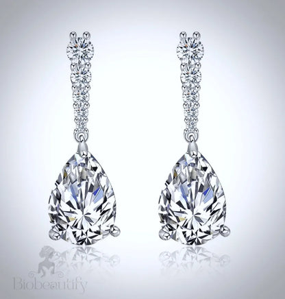 Lara Silver Cubic Zirconia Wedding Earrings