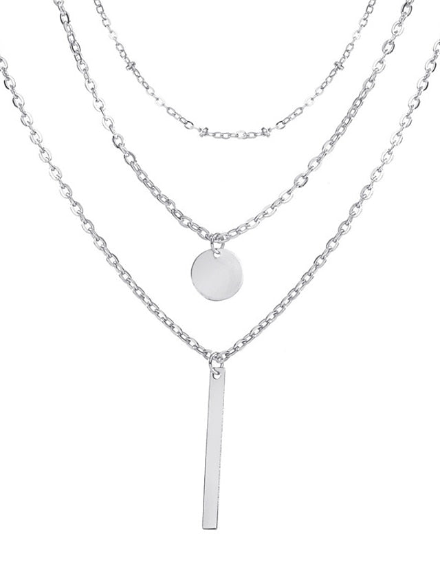 Women's necklace Chic & Modern Street Geometry Necklaces / 3 Layered Necklace / Dailywear / Spring / Summer / Fall / Winter
