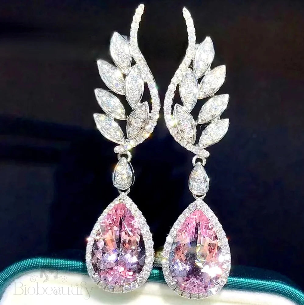 Laura Cubic Zirconia Wedding Earrings - Multiple Color Options