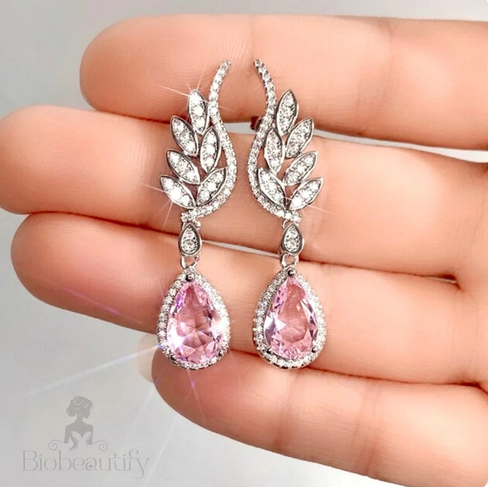 Laura Cubic Zirconia Wedding Earrings - Multiple Color Options