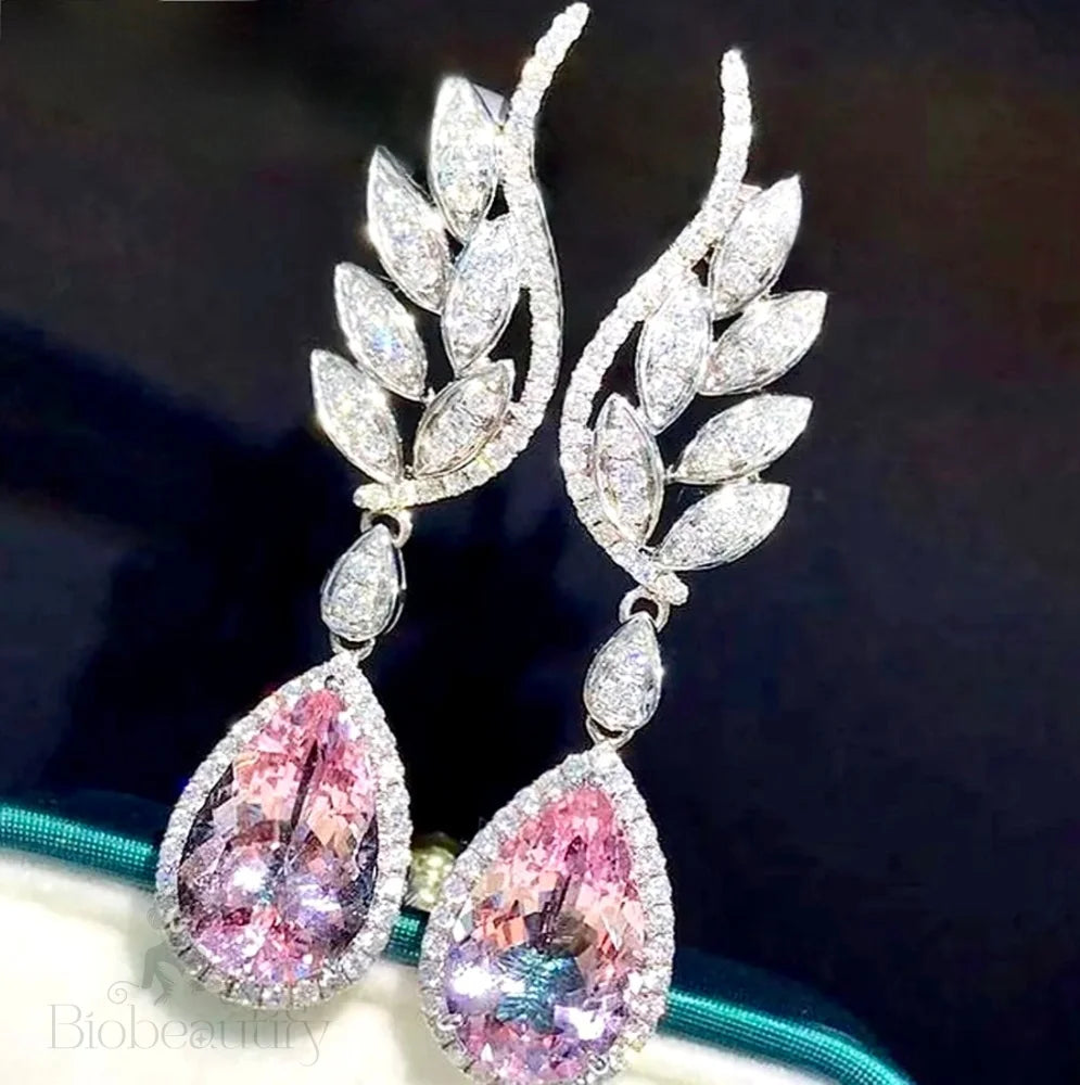 Laura Cubic Zirconia Wedding Earrings - Multiple Color Options