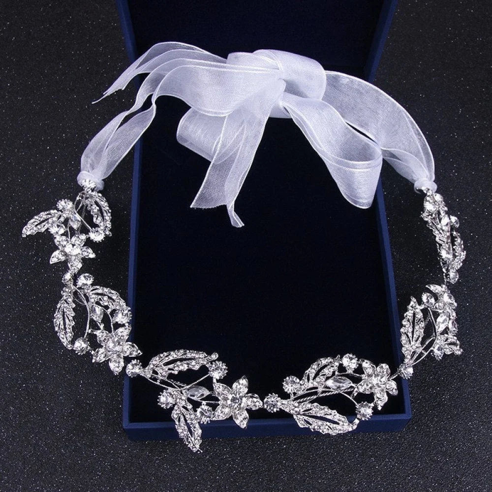 Lauren Silver Crystal Wedding Headband