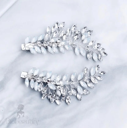 Laverne Opal Hair Clips For Brides And Bridesmaids