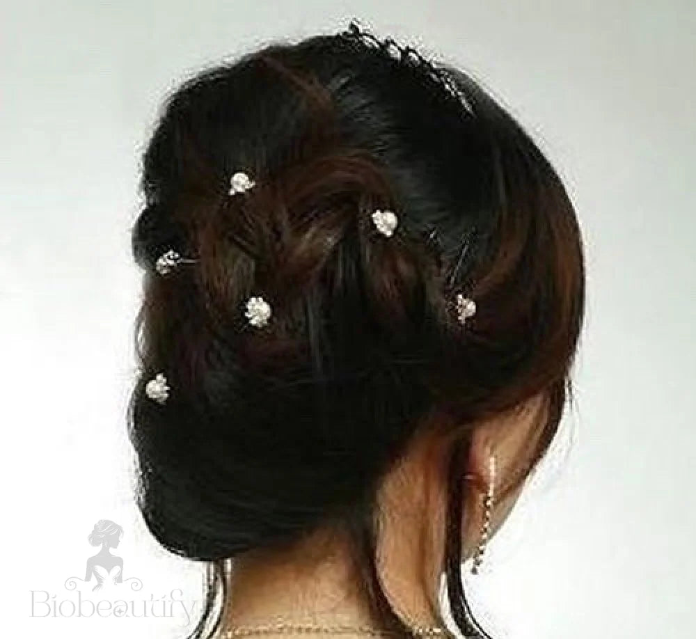 Leia Pearl And Crystal Hair Pins Set Of 10