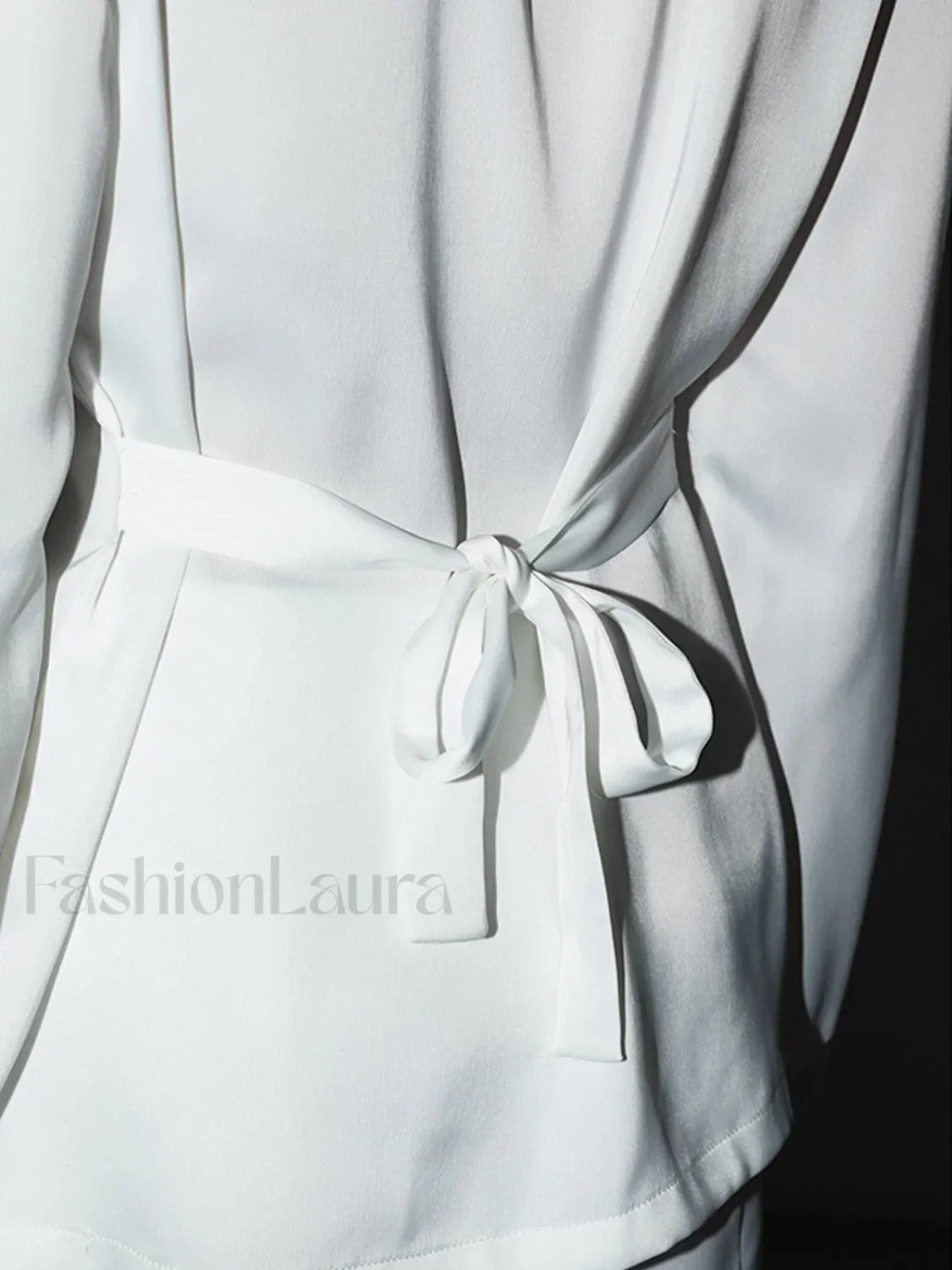 Leisure Oversized Satin Tie Back Shirt Shirts