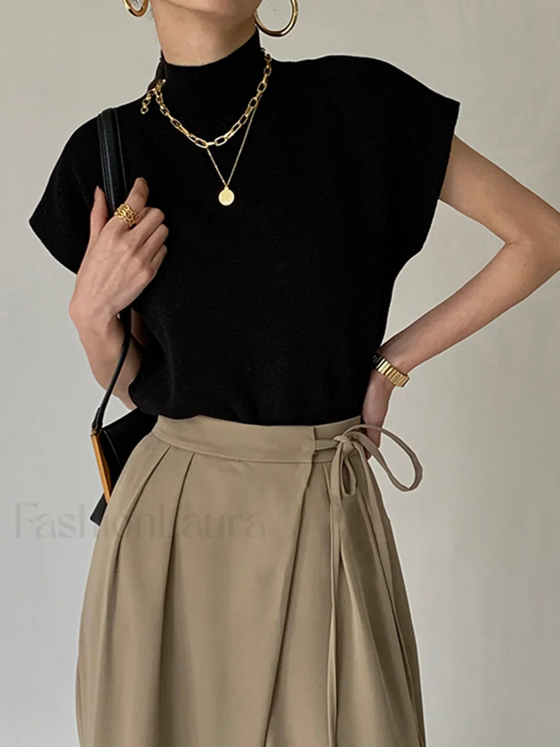 Leisurely Solid Pullover Sweater Vest Black / XS Sweater Vests