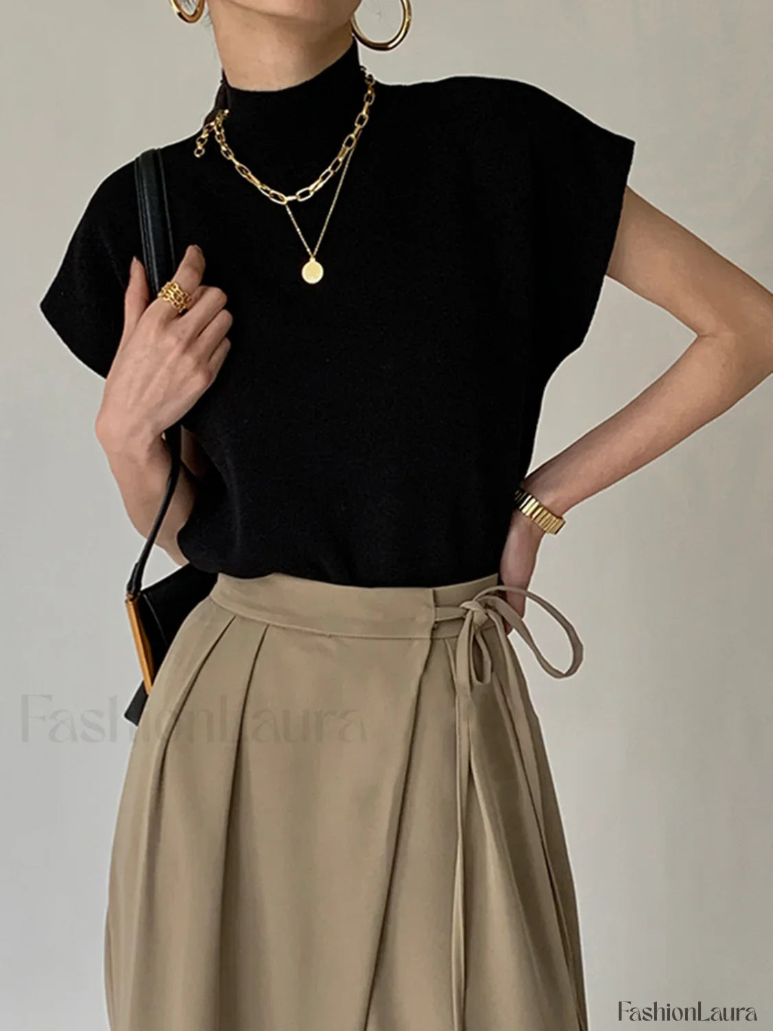Leisurely Solid Pullover Sweater Vest Black / XS Sweater Vests