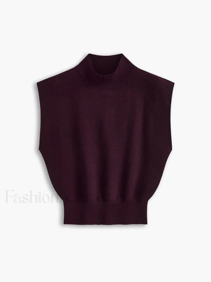 Leisurely Solid Pullover Sweater Vest Burgundy / XS Sweater Vests