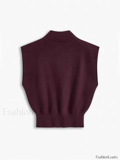 Leisurely Solid Pullover Sweater Vest Sweater Vests